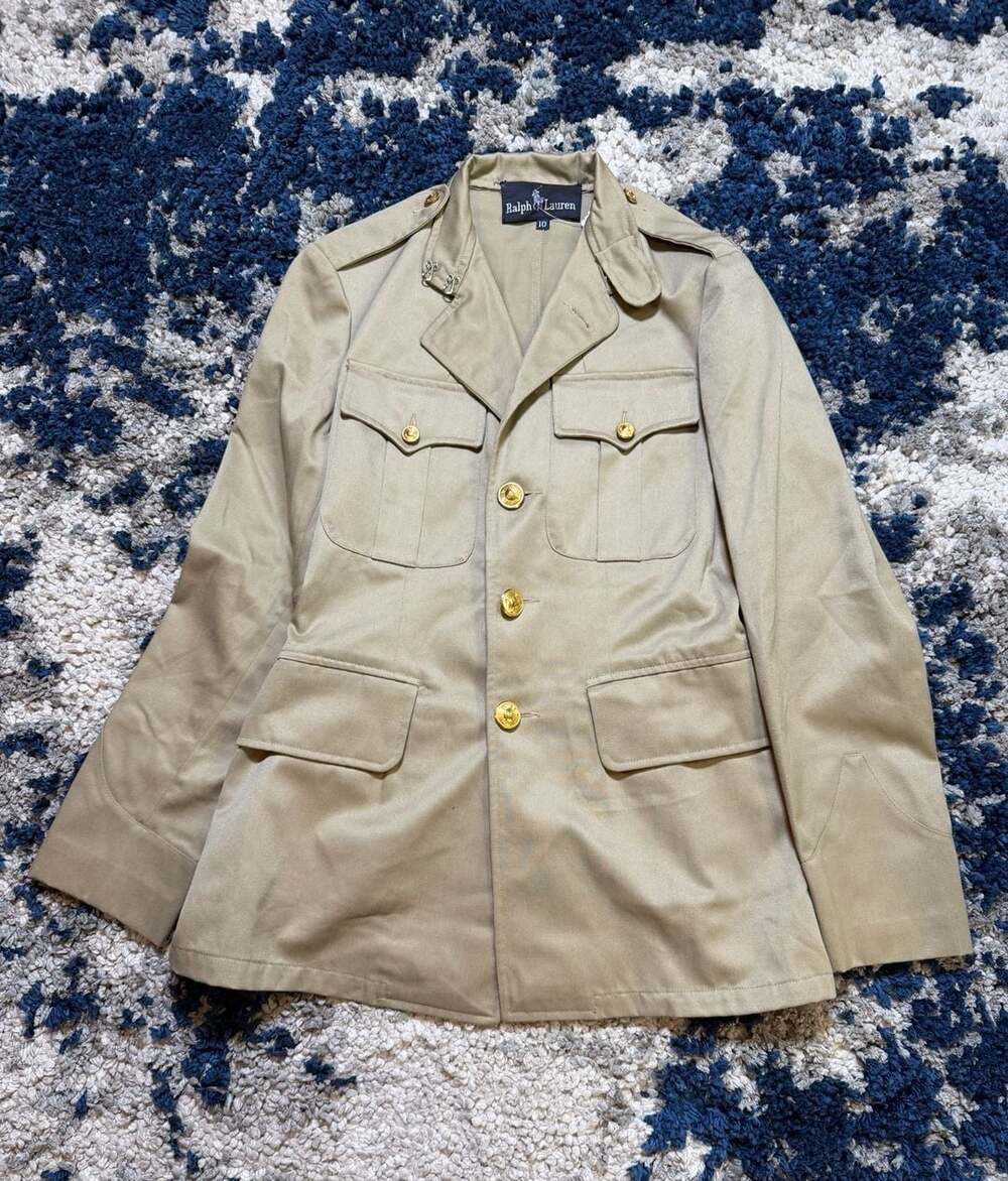 Ralph Lauren Vintage Military Style Khaki Jacket Size 10